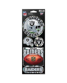 Wincraft Nfl Oakland Raiders Prismatic Stickers, Team Color, One Size