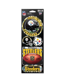 Wincraft Nfl Pittsburgh Steelers Prismatic Stickers, Team Color, One Size