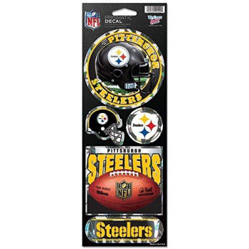 Wincraft Nfl Pittsburgh Steelers Prismatic Stickers, Team Color, One Size