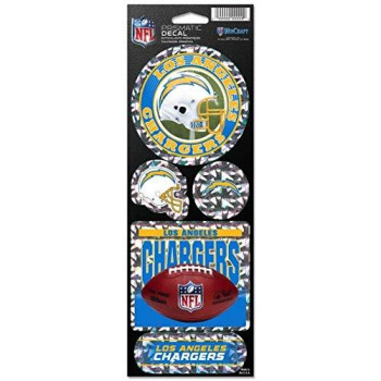 Nfl San Diego Chargers Prismatic Stickers, Team Color, One Size