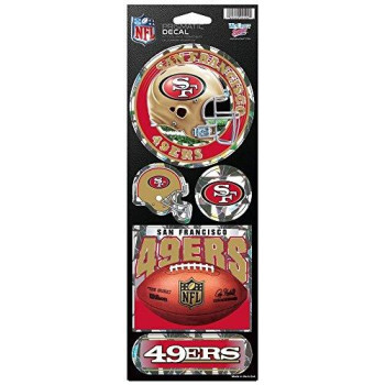 Wincraft Nfl San Francisco 49Ers Prismatic Stickers, Team Color, One Size