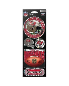 Nfl Tampa Bay Buccaneers Prismatic Stickers, Team Color, One Size