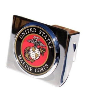 Mvp Accessories Us Marine Corps Seal Chrome Metal Trailer Hitch Cover With Metal Logo