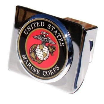 Mvp Accessories Us Marine Corps Seal Chrome Metal Trailer Hitch Cover With Metal Logo