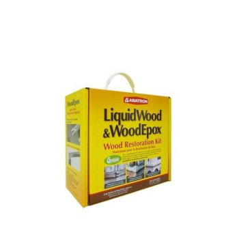 Abatron Wood Restoration 4 Quart Kit Includes 2 Quarts of LiquidWood Epoxy Wood Hardener/Consolidant and 2 Quarts of WoodEpox Epoxy Wood Filler