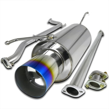 Spec-D Tuning Burnt Tip Catback Exhaust Muffler Compatible with Honda Accord 4 Cylinder 1998-2002