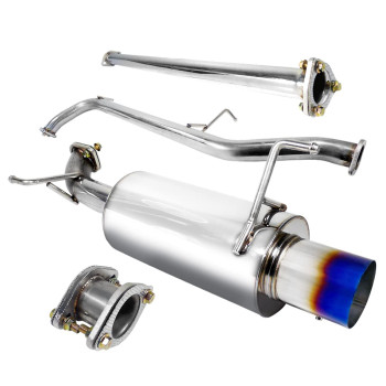 Spec-D Tuning Burnt Tip Catback Exhaust Muffler Compatible with Honda Accord 4 Cylinder 1998-2002