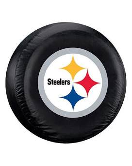 Fremont Die Nfl Pittsburgh Steelers Tire Cover, Large Size (30-32 Diameter), Black/Team Colors