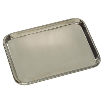 Grafco Metal Instrument Tray, Medical & Surgical Mayo Tray, Stainless Steel, Large, 3262