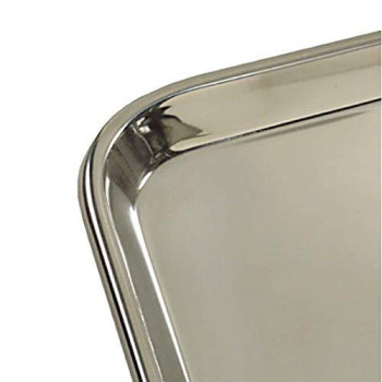 Grafco Metal Instrument Tray, Medical & Surgical Mayo Tray, Stainless Steel, Large, 3262