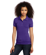 Lee Womens Stretch Pique Polo Shirts, Purple, Small Us