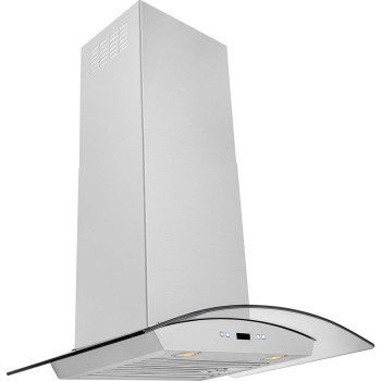 CAVALIERE 36" Wall Mounted Stainless Steel/Glass Kitchen Range Hood 900 CFM SV218D-36