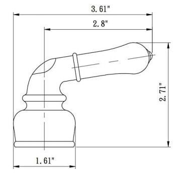 Dura Faucet Df-Rkc-Orb Rv Replacement Hot And Cold Classic Handles - Metallic Plating Over Abs Models Only (Oil Rubbed Bronze)