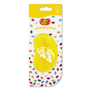 Jelly Belly Car Air Freshener - Lemon Drop 3D Hanging Freshener Car Scent Lasts Up To 30 Days, Air Freshener Car, Home Or Office Genuine Jelly Belly Car Air Fresheners For Women, Men And Kids