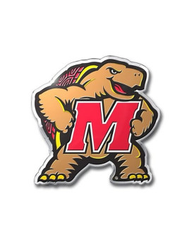 Fanmats 60535 Maryland Terrapins Heavy Duty Aluminum Embossed Color Emblem, Auto Emblem Decal