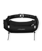 Fitletic Running Belt With Side Pocket, Loops For Energy Gels, Race Bib Number Holder. Waist Pack Water Resistant Phone Holder. Model Ultimate Ii Black