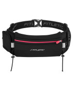 Fitletic Running Belt With Side Pocket, Loops For Energy Gels, Race Bib Number Holder. Waist Pack Water Resistant Phone Holder. Model Ultimate Ii