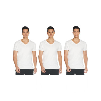 Hanes Ultimate Mens Tagless Ultra Soft V-Neck Tee - Multiple Packs Available Undershirts, White 3 Pack, X-Large Us