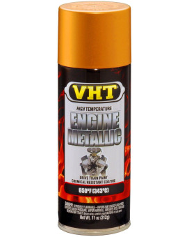 Vht (Sp404-6 Pk Gold Flake High Temperature Engine Metallic Coating - 11 Oz Aerosol, (Case Of 6)