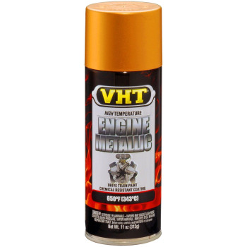 Vht (Sp404-6 Pk Gold Flake High Temperature Engine Metallic Coating - 11 Oz Aerosol, (Case Of 6)