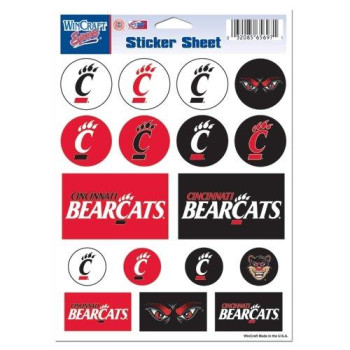 Ncaa University Of Cincinnati Vinyl Sticker Sheet, 5 X 7