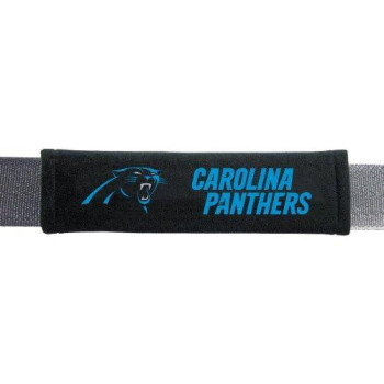 Fremont Die Carolina Panthers Seat Belt Pads, 10 X 2.5 (Pack Of 2), 10 X 2.5 (Pack Of 2), Black/Team Colors