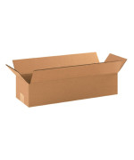 Aviditi 1864 Long Corrugated Cardboard Box 18" L x 6" W x 4" H, Kraft, for Shipping, Packing and Moving (Pack of 25)