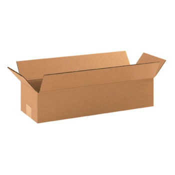 Aviditi 1864 Long Corrugated Cardboard Box 18" L x 6" W x 4" H, Kraft, for Shipping, Packing and Moving (Pack of 25)