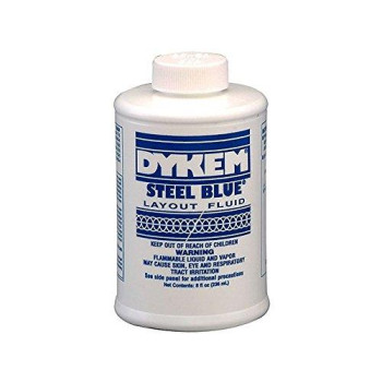 Dykem 04005 Blue Layout Fluid - 8 oz Brush-In-Cap Bottle - 80400 [PRICE is per EACH]