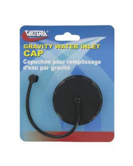 Valterra A0120Sbkvp Carded Gravity Water Inlet Cap, Black