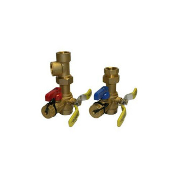 Rheem RTG20220AB Webstone Tankless Water Heater Service Valve Kit, Clean Brass