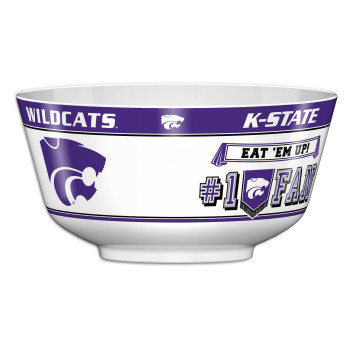 Fremont Die Ncaa Kansas State Wildcats Party Snack Bowl 7.85 Bowl (1 Gallon) Whiteteam Colors