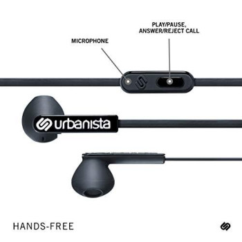 Urbanista San Francisco Earphones Dynamic Ear-Pods, Call-Handling With Microphone, 3.5Mm Stereo Input - Dark Clown