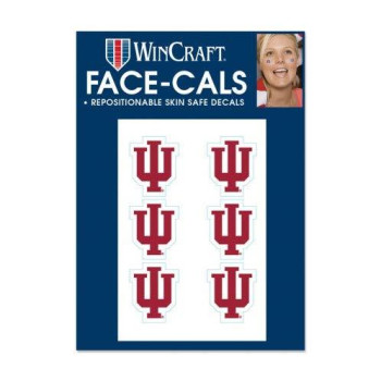 Wincraft Ncaa Indiana Hoosiers Face Tattoos Team Colors One Size