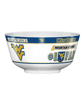 Fremont Die Ncaa West Virginia Mountaineers Party Snack Bowl 11.75 Bowl (2 Gallon) Whiteteam Colors