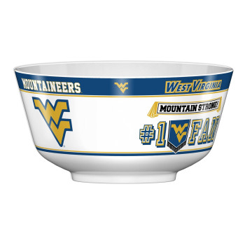 Fremont Die Ncaa West Virginia Mountaineers Party Snack Bowl 11.75 Bowl (2 Gallon) Whiteteam Colors