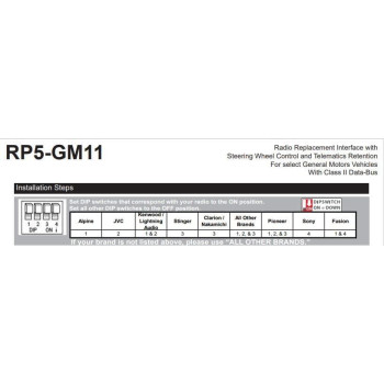 PAC RP5-GM11 Radio Replacement Interface With Built-In OnStar Retention/Steering Wheel Control Retention/Navigation Outputs for Select GM Class II Vehicles