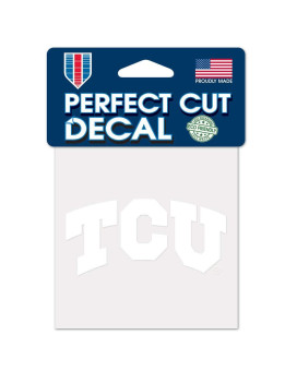 Wincraft Ncaa Tcu Horned Frogs 4X4 Perfect Cut White Decal One Size Team Color