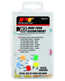 Performance Tool W5371 30-Piece Mini Fuse Assortment