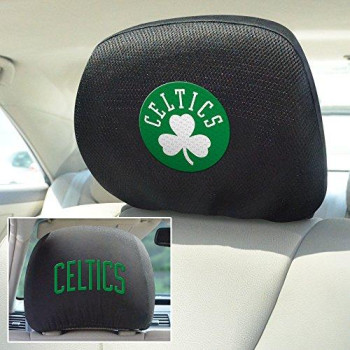 Fanmats Nba Boston Celtics Polyester Head Rest Cover, 12520