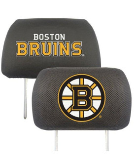 Nhl Boston Bruins Auto Headrest Covers, Team Colors, One Size