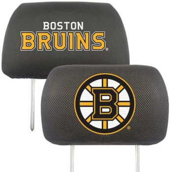 Nhl Boston Bruins Auto Headrest Covers, Team Colors, One Size