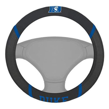 Fanmats 14855 Ncaa Duke University Blue Devils Polyester Steering Wheel Cover,15X15