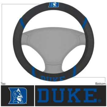 Fanmats 14855 Ncaa Duke University Blue Devils Polyester Steering Wheel Cover,15X15