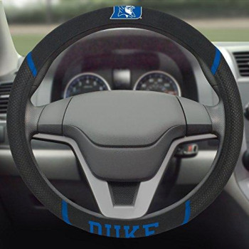 Fanmats 14855 Ncaa Duke University Blue Devils Polyester Steering Wheel Cover,15X15