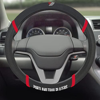 Fanmats - 14888 Nba Portland Trail Blazers Polyester Steering Wheel Cover