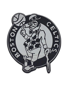 Fanmats 14840 Nba Boston Celtics Chrome Team Emblem, Silver, 3X3