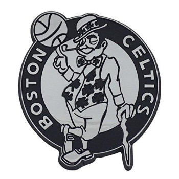 Fanmats 14840 Nba Boston Celtics Chrome Team Emblem, Silver, 3X3