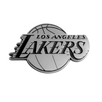 Fanmats 14797 Nba Los Angeles Lakers Chrome Team Emblem,Silver,2.3X3.7