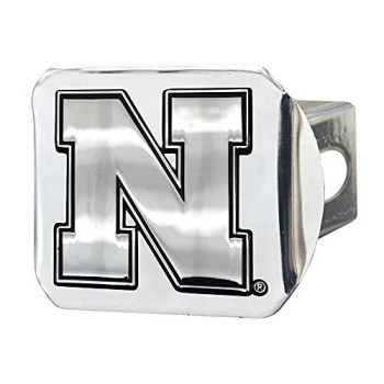 Fanmats 15058 Ncaa University Of Nebraska Cornhuskers Chrome Hitch Cover,3.4X4